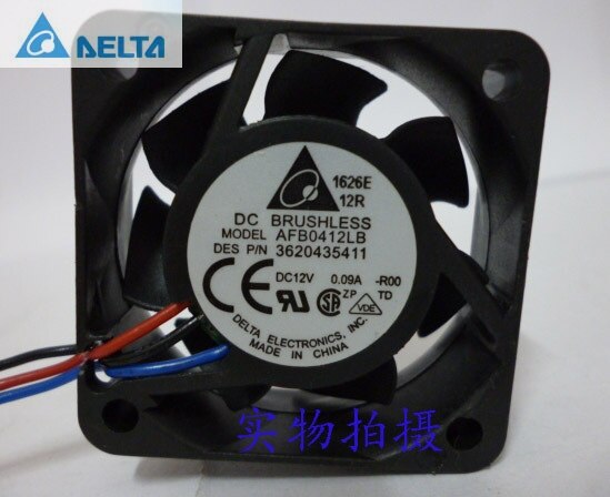 Delta AFB0412LB 40x40x15mm 12V DC 0.09A 3-Wire Axial Cooling Fan