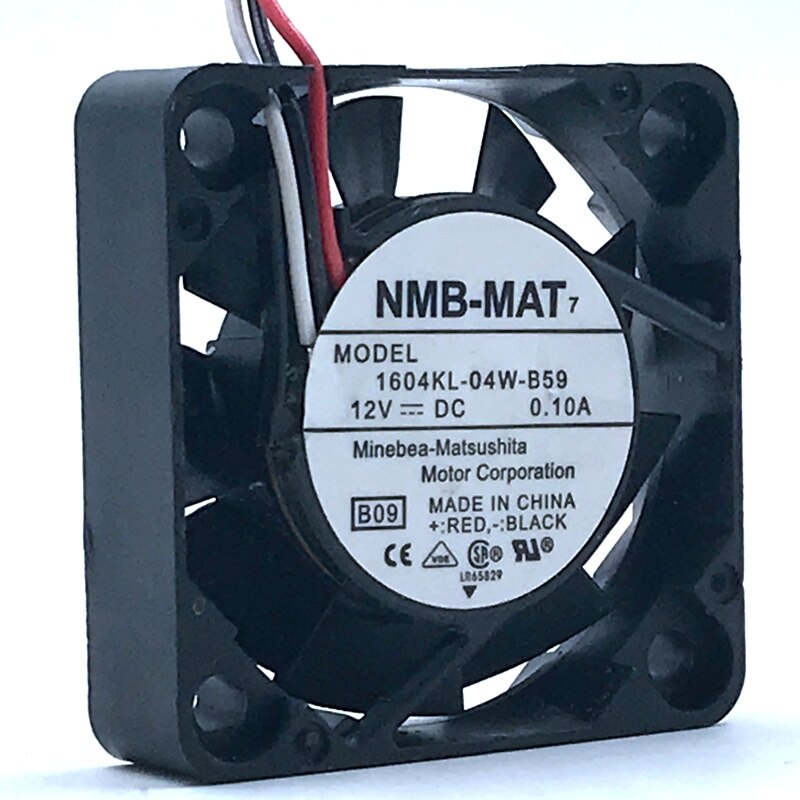 NMB 1604KL-04W-B59 40x40x10mm 12V DC 0.1A Axial Cooling Fan