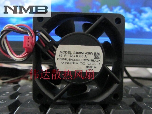 NMB 2408NL-09W-B39 60x60x20mm 0.05A 3-Wire Axial Cooling Fan