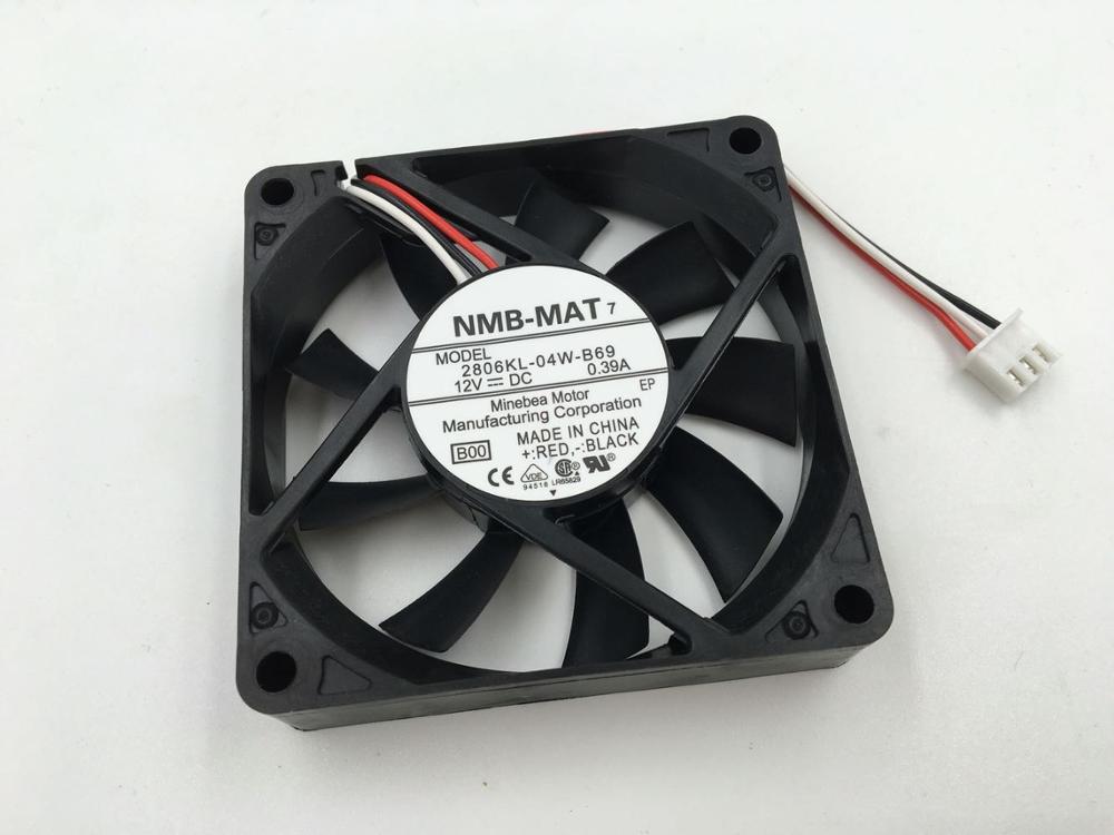 NMB 2806KL-04W-B69 12V DC 0.39A Axial Cooling Fan
