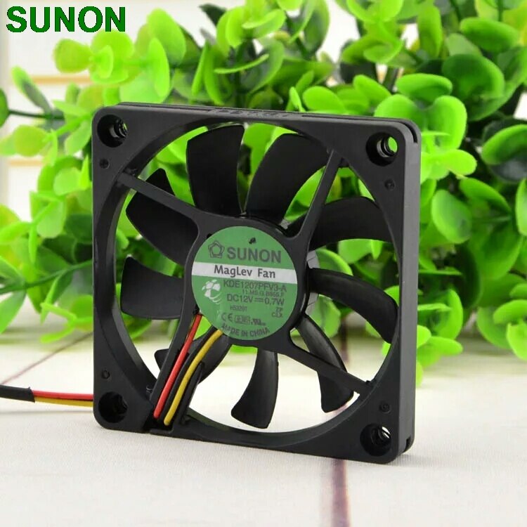 SUNON KDE1207PFV3-A 70x70x10mm 12V DC Axial Cooling Fan