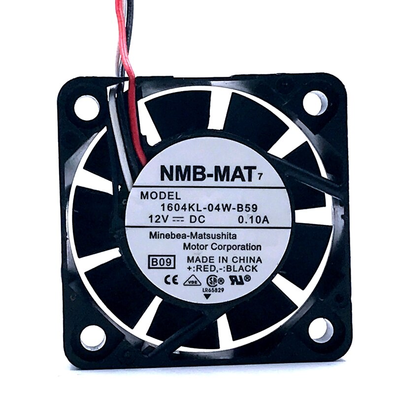 NMB 1604KL-04W-B59 40x40x10mm 12V DC 0.1A Axial Cooling Fan