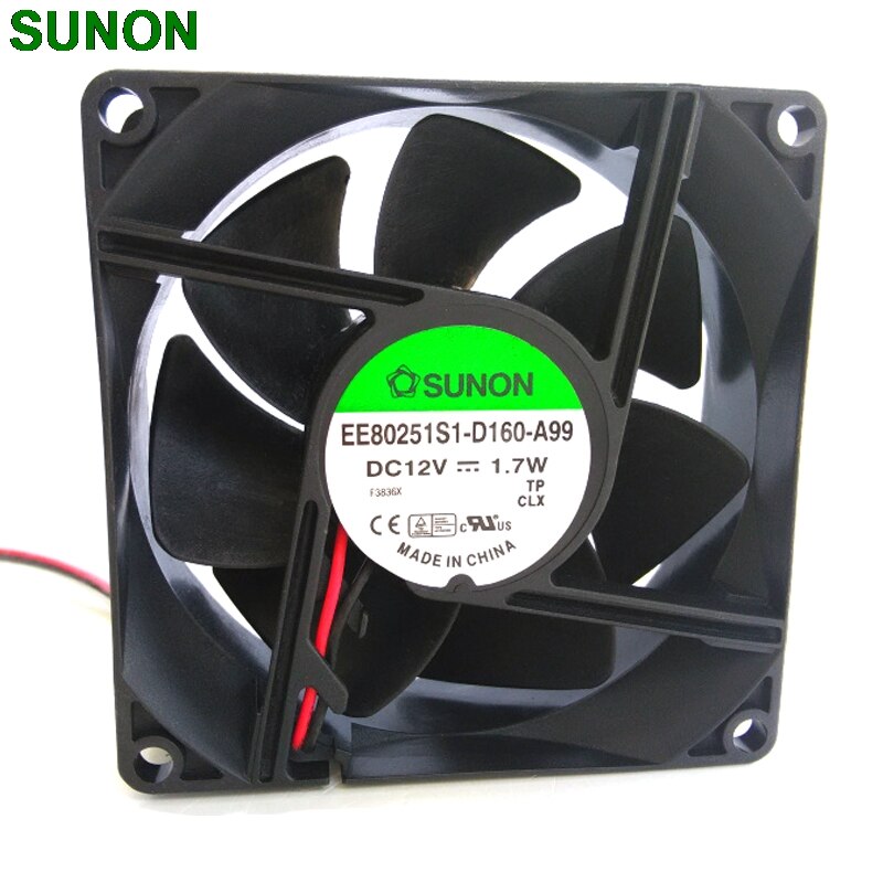SUNON EE80251S1-D160-A99 80x80x25mm 12V DC Axial Cooling Fan