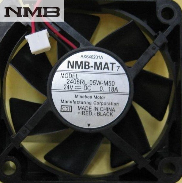 NMB 2406RL-05W-M59 60x60x15mm 24V DC Axial Cooling Fan