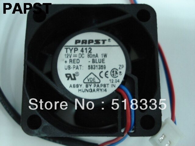PAPST 40x40x20mm 12V DC Axial Cooling Fan