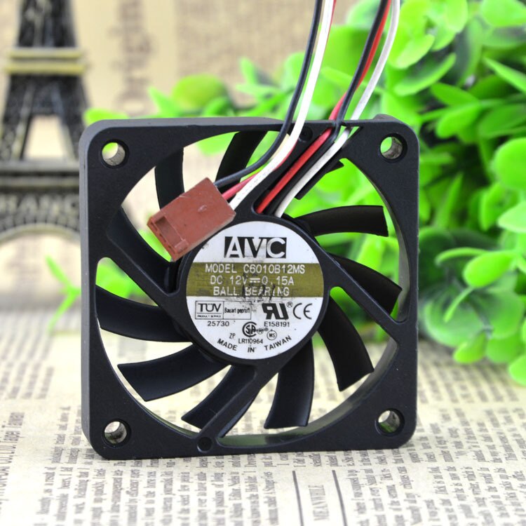 AVC C6010B12MS 60x60x10mm 12V DC 0.15A Axial Cooling Fan