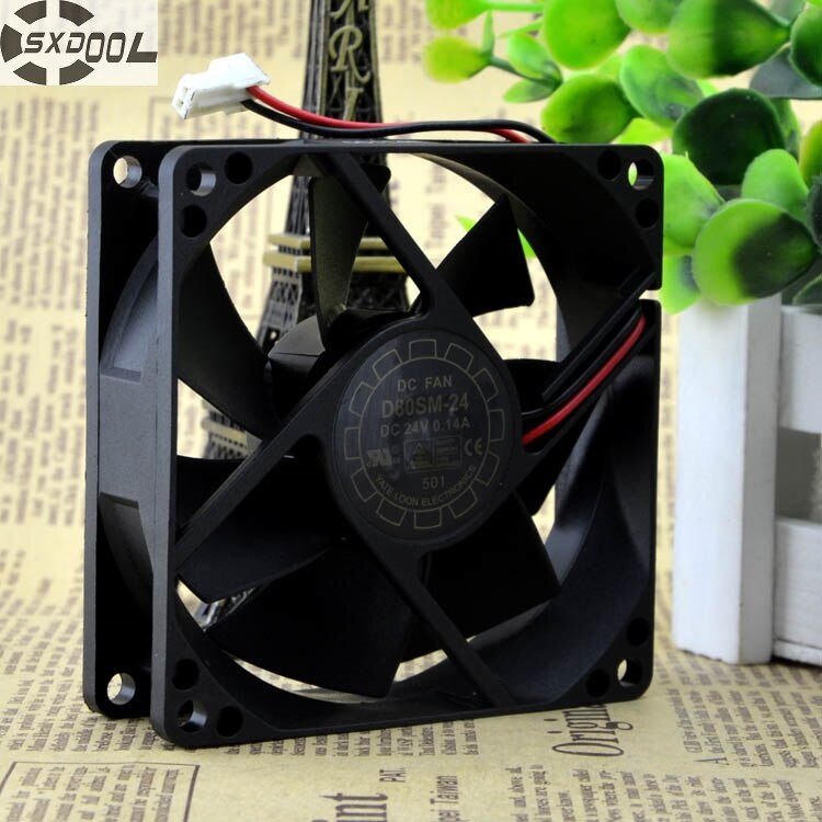 Yate Loon D80SM-24 24V DC 80x80x25mm Brushless Cooling Fan