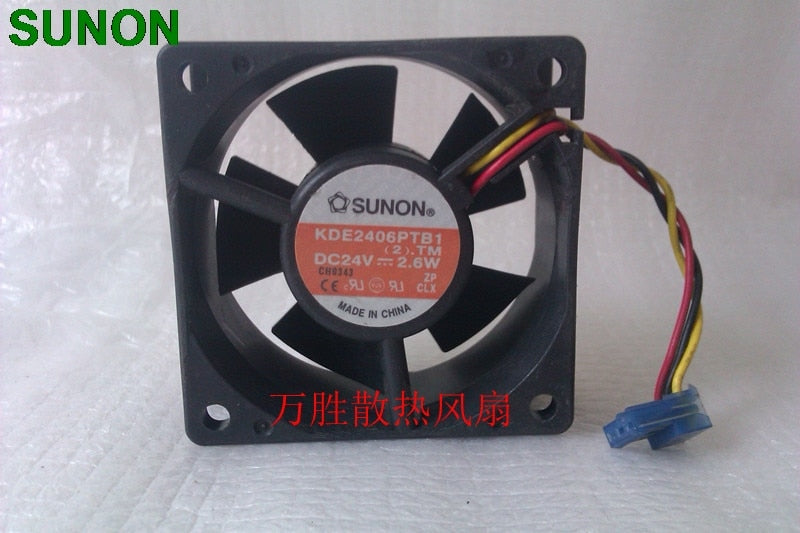 SUNON KDE2406PTB1 60x60x25mm 24V DC Axial Cooling Fan