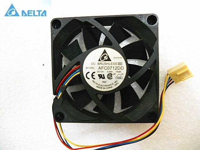 Delta AFC0712DD-TP10 70x70x20mm 12V DC 0.350A 4-Wire PWM Axial Cooling Fan