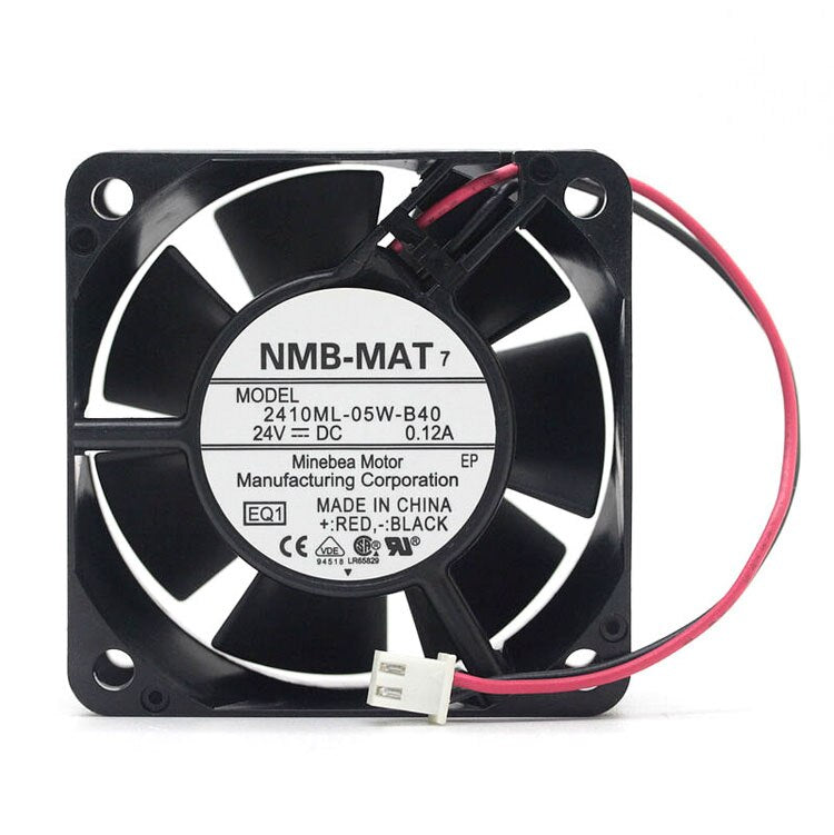NMB 2410ML-05W-B40 24x24x10mm 24V DC 0.12A Axial Cooling Fan