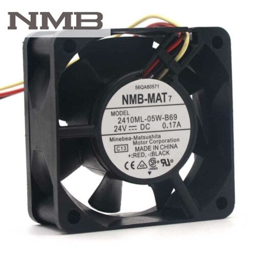 NMB 2410ML-05W-B69 60x60x25mm 24V DC 0.17A Axial Cooling Fan