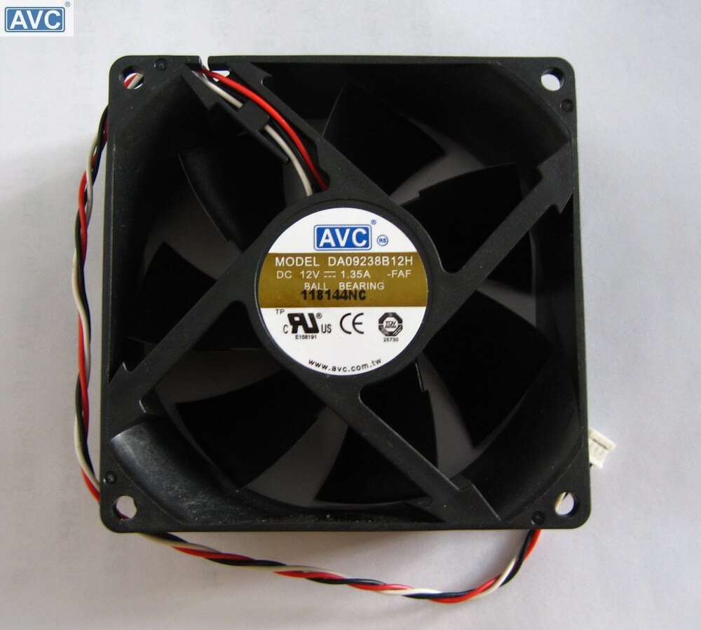 AVC DA09238B12H 92x92x38mm 12V DC 1.35A Axial Cooling Fan