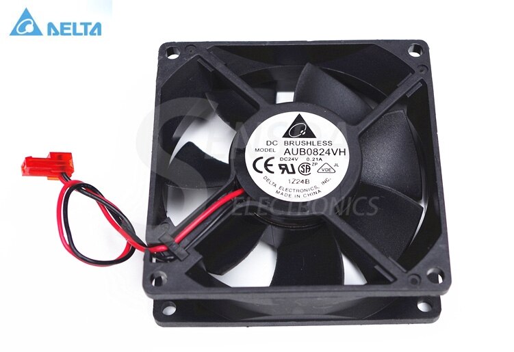 Delta AUB0824VH 80x80x25mm 24V DC 0.21A Axial Cooling Fan