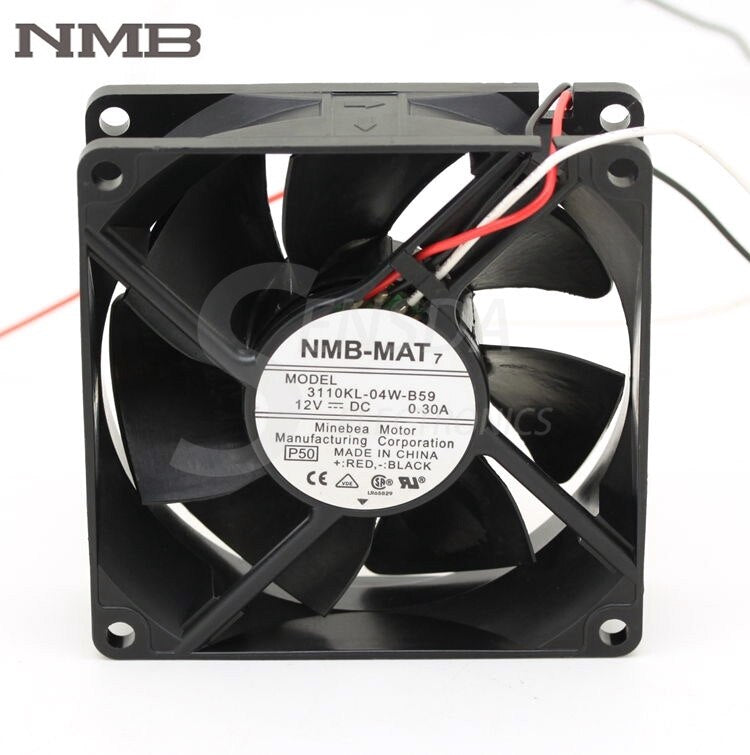 NMB 3110KL-04W-B59 31x31x10mm 12V DC 0.30A 3-Wire Axial Cooling Fan