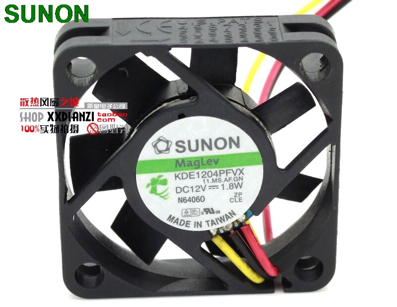 SUNON KDE1204PFVX 40x40x10mm 12V DC Axial Cooling Fan