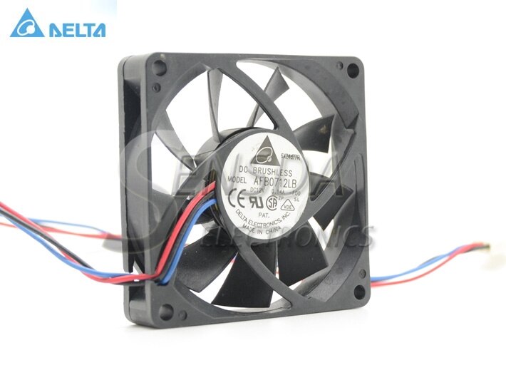 Delta AFB0712LB 70x70x15mm 12V DC 0.14A 3-Wire Axial Cooling Fan