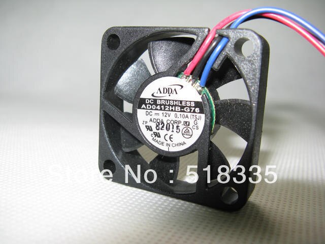 ADDA AD0412HB-G76 40x40x10mm 12V DC 0.1A 3-Wire Axial Cooling Fan