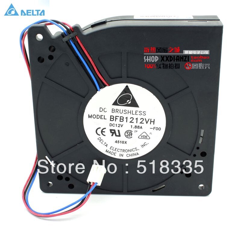 Delta BFB1212VH 120x120x32mm 12V DC 1.88A Axial Cooling Fan