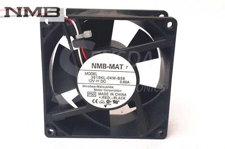 NMB 3615KL-04W-B59 92x92x38mm 12V DC 0.60A Axial Cooling Fan
