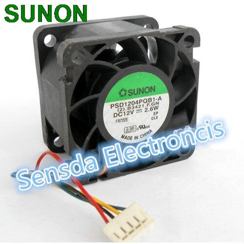 SUNON PSD1204PQB1-A 40x40x28mm 12V DC Axial Cooling Fan
