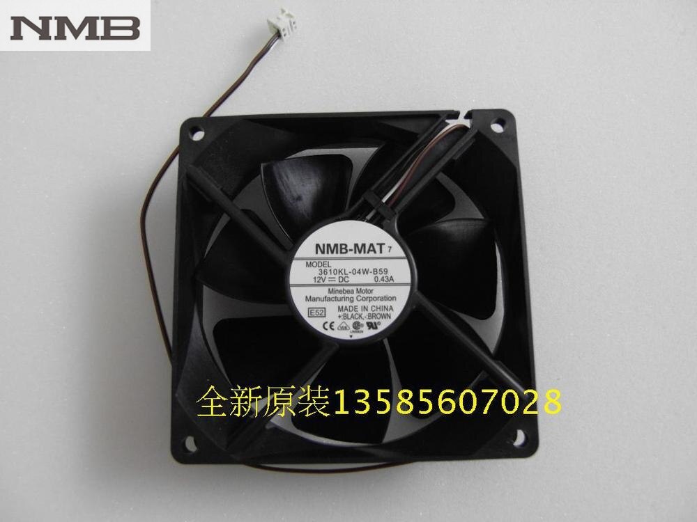 NMB 3610KL-04W-B59-E52 92x92x25mm 12V DC 3-Wire Axial Cooling Fan