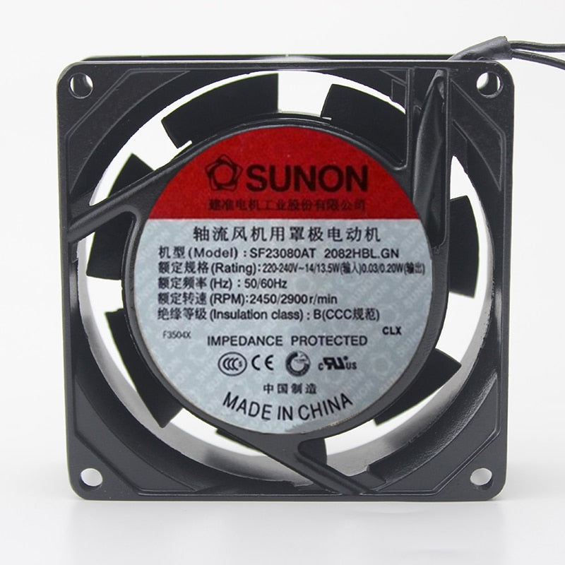 SUNON SF23080AT 80x80x25mm 230V AC Axial Cooling Fan