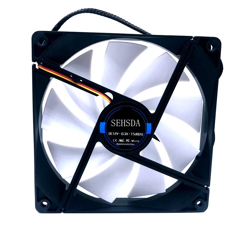 SENSDA DC12V 140x140x25mm 12V DC 0.30A Axial Cooling Fan