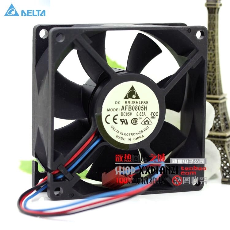 Delta AFB0805H 80x80x25mm 5V DC Axial Cooling Fan