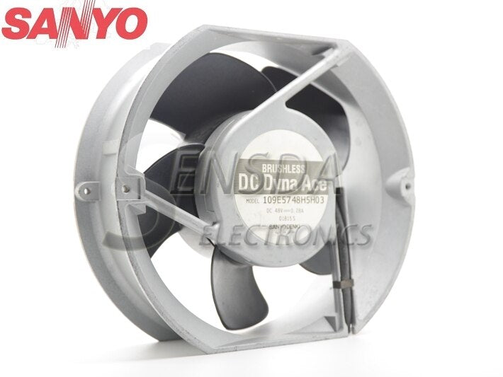 Sanyo Denki 109E5748H5H03 57x57x48mm 48V DC 0.28A Axial Cooling Fan