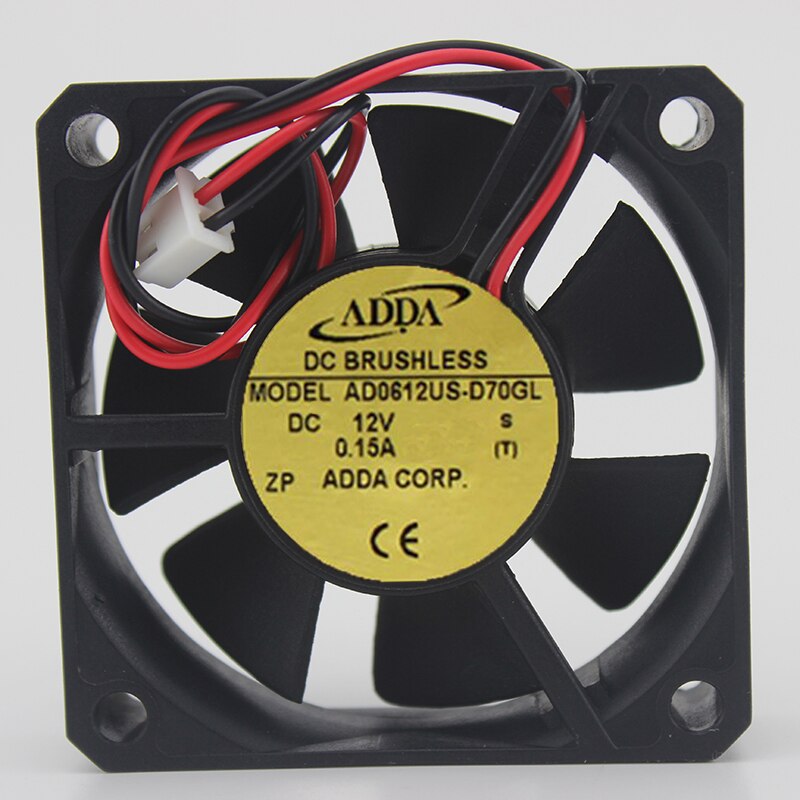 ADDA AD0612US-D70GL 60x60x15mm 12V DC 0.15A Axial Cooling Fan