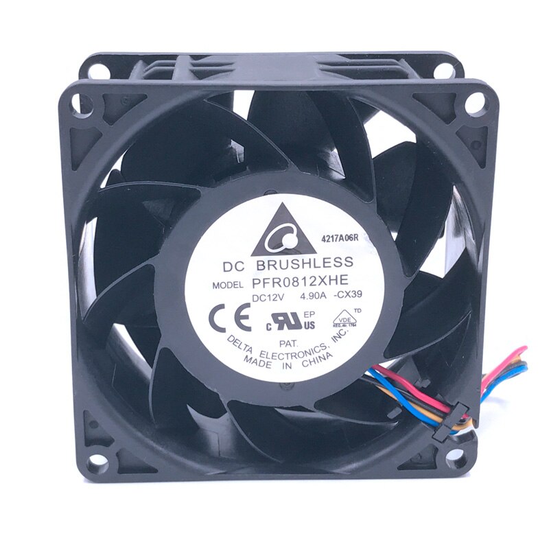 Delta PFR0812XHE 80x80x38mm 12V DC 4.9A Axial Cooling Fan