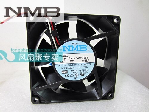 NMB 3612KL-04W-B66 12V DC 92x92x32mm 0.68A 3-Wire DC Axial Fan