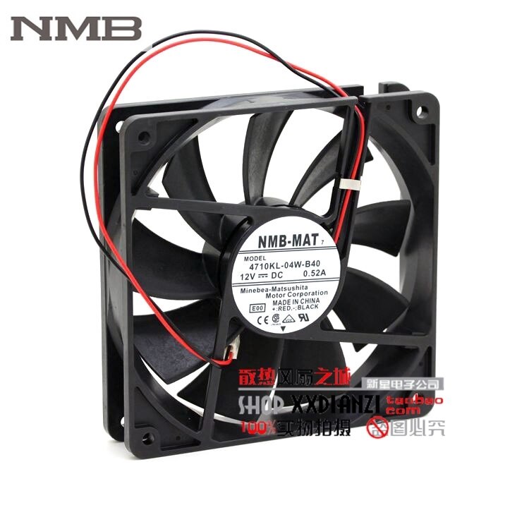 NMB 4710KL-04W-B40 120x120x25mm 12V DC 0.52A Axial Cooling Fan