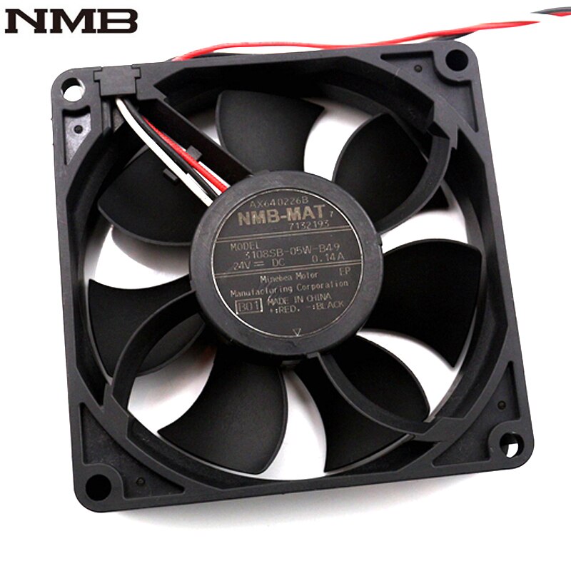 NMB 3108SB-05W-B49 80x80x20mm 24V DC 0.14A Axial Cooling Fan