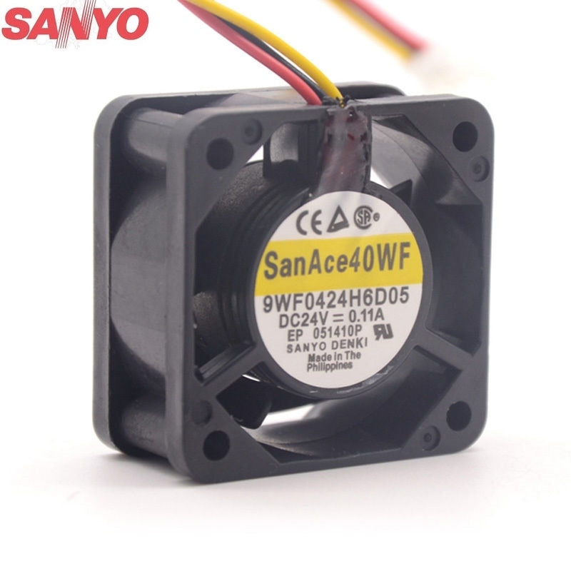 Sanyo Denki 9WF0424H6D05 40x40x20mm 24V DC 0.11A Axial Cooling Fan