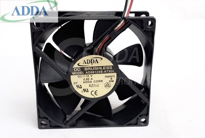ADDA AD0812XB-A73GL 80x80x25mm 12V DC 0.55A Axial Cooling Fan