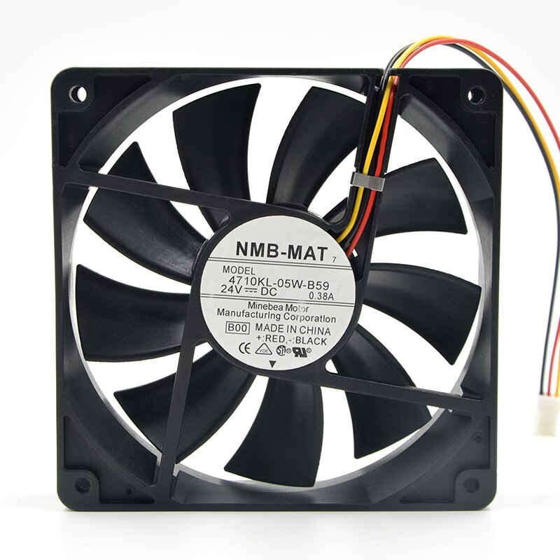 NMB 4710KL-05W-B59 120x120x25mm 24V DC 0.38A Axial Cooling Fan