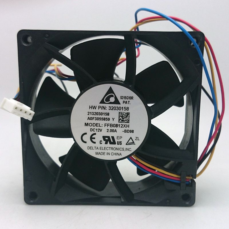 Delta FFB0812XH 80x80x25mm 12V DC 2A Axial Cooling Fan