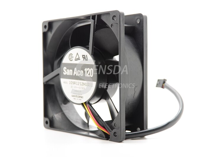 Sanyo Denki 109R1212H1011 120x120x38mm 12V DC 0.52A 4-Wire Axial Cooling Fan