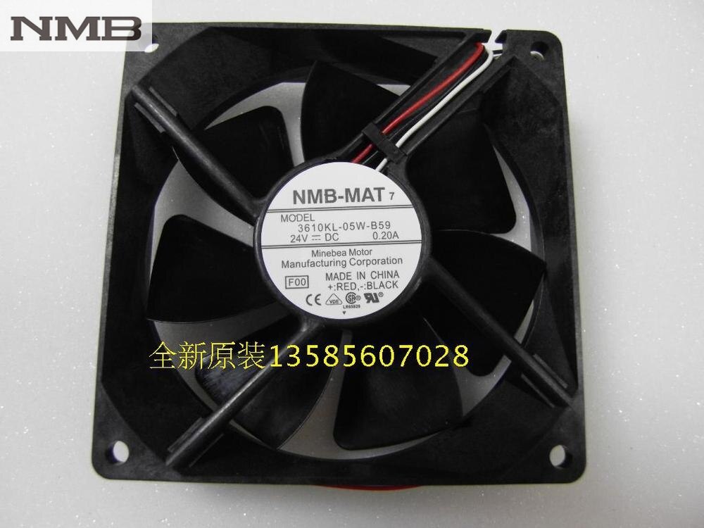 NMB 3610KL-05W-B59 92x92x25mm 24V DC Axial Cooling Fan