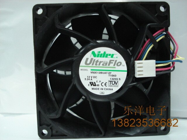 Nidec V92E12BUA7-07 90x90x38mm 12V DC 3.24A Axial Cooling Fan