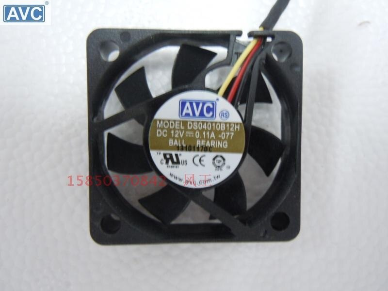 AVC DS04010B12H 40x40x10mm 12V DC 0.11A Axial Cooling Fan