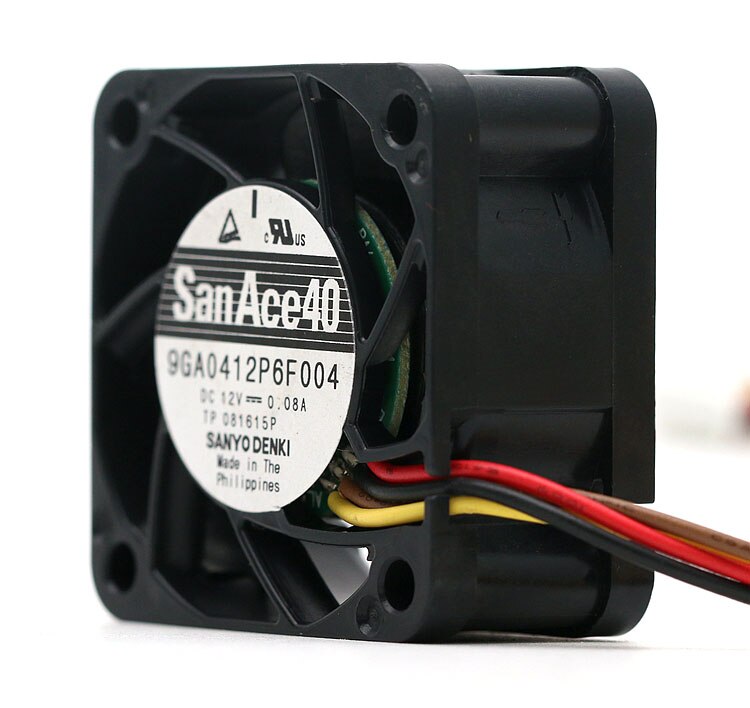 Sanyo Denki 9GA0412P6F004 40x40x20mm 12V DC 0.08A Axial Cooling Fan