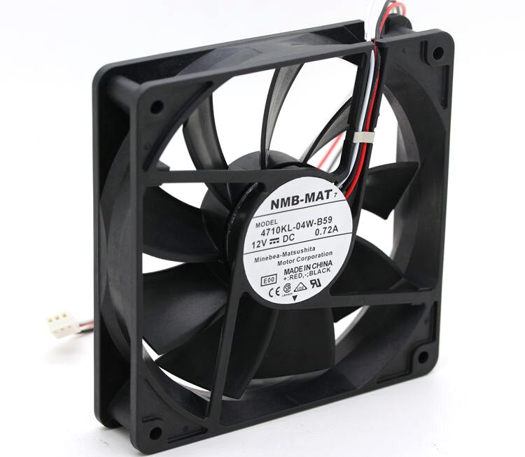 NMB 4710KL-04W-B59 120x120x25mm 12V DC 0.72A Axial Cooling Fan