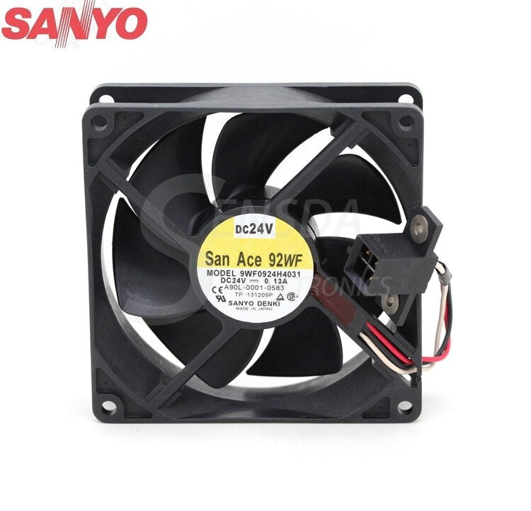 Sanyo Denki 9WF0924H4031 92x92x25mm 24V DC 0.13A Axial Cooling Fan