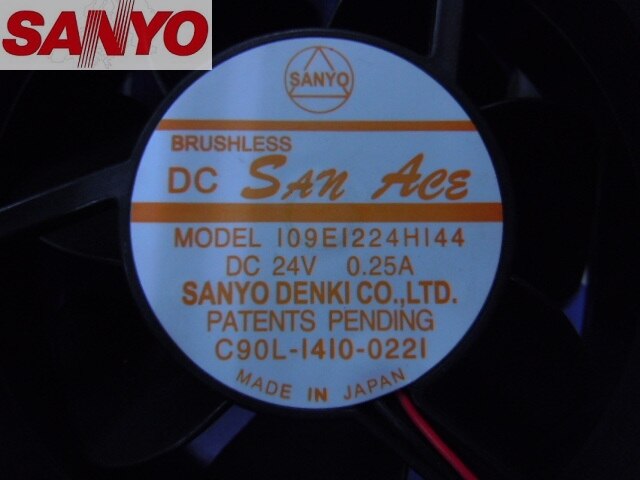 Sanyo Denki 109E1224H144O 120x120x38mm 24V DC Axial Cooling Fan