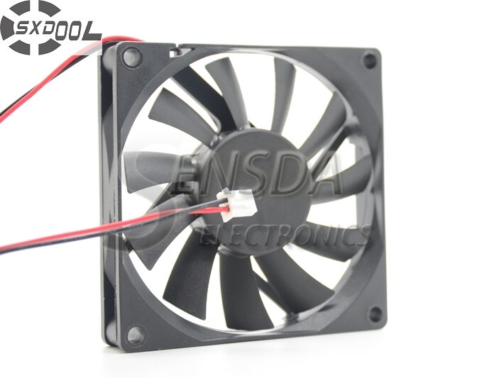 80x80x15mm 12V DC 0.22A 2-Wire Axial Cooling Fan