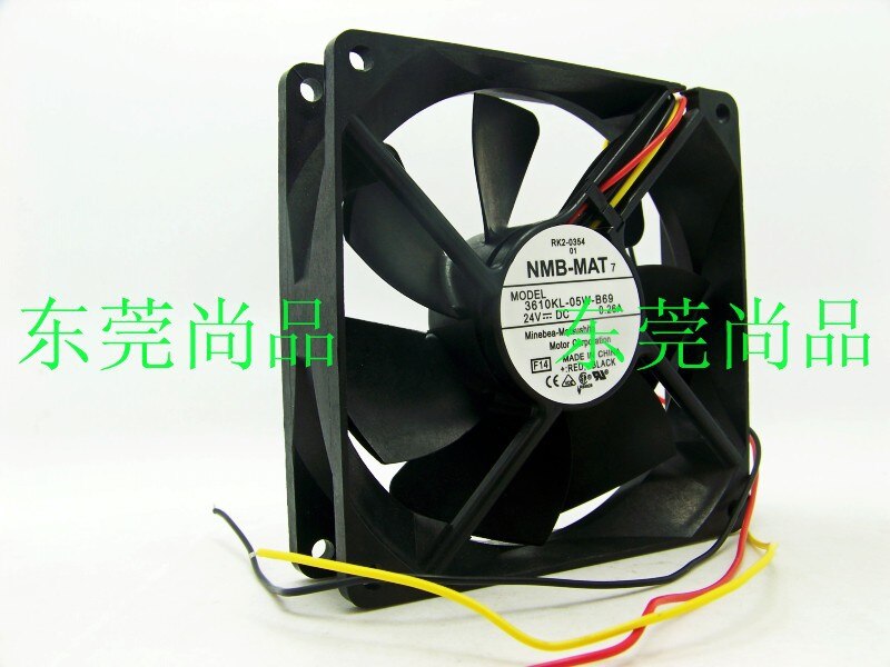 NMB 3610KL-05W-B69 92x92x25mm 24V DC 0.26A Axial Cooling Fan