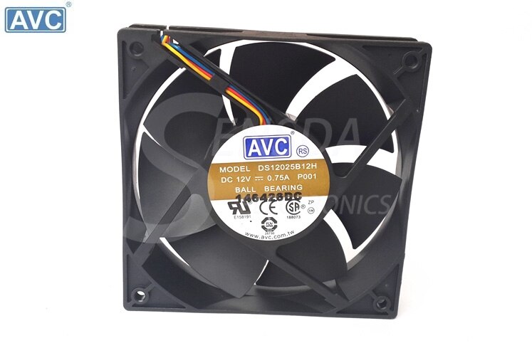 AVC DS12025B12H 120x120x25mm 12V DC 0.75A Axial Cooling Fan