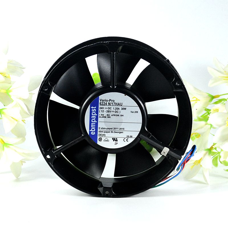 ebm-papst 6224N/17HAU 172x172x51mm 24V DC 1.25A Axial Cooling Fan